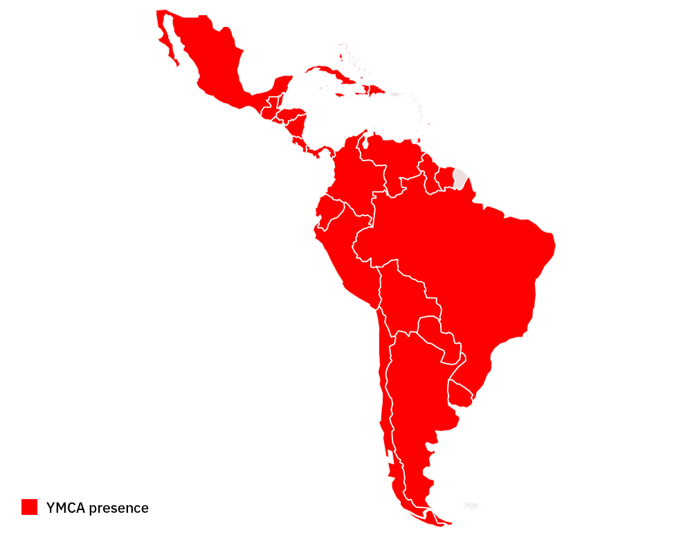 YMCA Presence in Latin America and the Caribbean